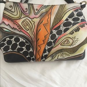 Maginfique leather hand painted handbag